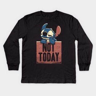 Stitch Not Today Kids Long Sleeve T-Shirt